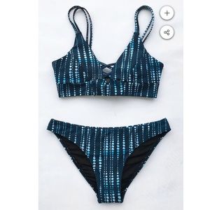Cupshe dream space lace up bikini
